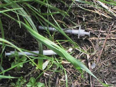 humboldt  county homeless litter drug needles